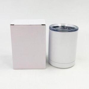 10oz podwójna ściana ze stali nierdzewnej Blank Sublimation Kubek Kubek Cups Ciepła Wino Wino Kubek Kubek Q