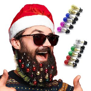 5 * 2 см Рождественские шар Santa Claus Beard Clip Cleant Christmasdecoration висит украшения Белл клип Christma Дерево Украшения волос Клипы 12 шт. / Лот