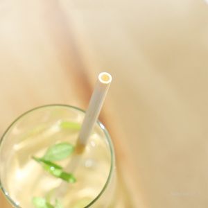 Cannucce per bevande tè al latte paglia di bambù naturale colore bambù Bicchieri Cucina Utensili per caffè 7mm * 200mm T2I51870