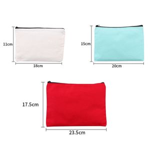 3 Size Colorful Canvas Makeup Cosmetic Bags Pouch With Zipper Pencil Pen Pouch Case DIY Craft Bags for DIY Craft LX4463