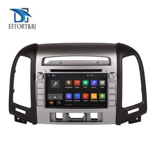 لاعب راديو السيارات 4GB Android 9.0 Car DVD ل Santa Fe 2006-2012 3 Holes Multimedia GPS شريط مسجل