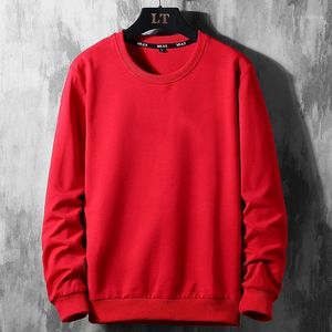 Men's Hoodies & Sweatshirts Fleece Solid Color Plus Size 8xl 9xl Mens Orange Hoody Autumn Pullover Black Streetwear Oversize Male Sweatshirt