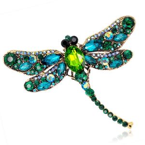 Pins, Brooches Luxury Design Women`s Dragonfly Crystal Jewelry