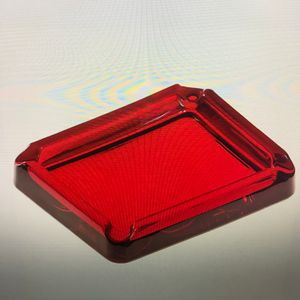 Debossed Glass Ashtray Collectray Przezroczysty list popielniczki Parbus Płyta nr 66