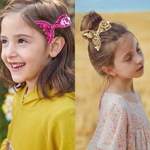 Bomboniera con paillettes tornante carino per bambini cartone animato Sirena forcine Accessori per capelli per bambini 8 colori per feste T2I52151