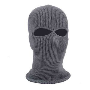 2-håls stickad skidmask balaclava hatt vinter hel ansiktsskydd Hals damask Mössa X7YA Y21111