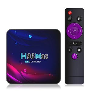 H96 最大 V11 アンドロイド 11 TV ボックス RK3318 4G 64G Bluetooth 4.0 Google Voice 4K スマート TVBox 2.4G 5G Wifi Android11