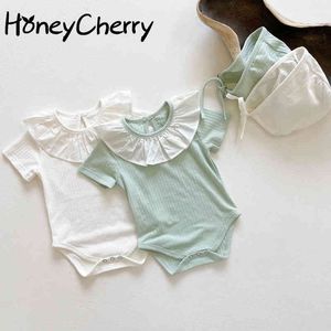 Летние Baby odysies Сплошные цветные кружевные девочки Бодиситы Одежда для девочек, рожденная 210515