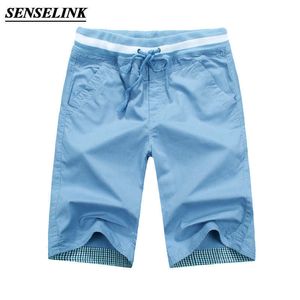 夏のソリッドカラーカジュアルショーツ男性ファッションルーズビーチパンツの綿の大きいサイズオーバーオールM-4XL 210714