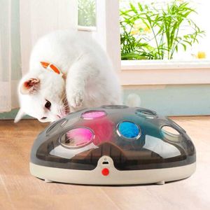 Interactive Funny Toys for Cat Electric Feather Exercise Chaser Training Cat Toy Rechargeable Maglev Bouncing 210929