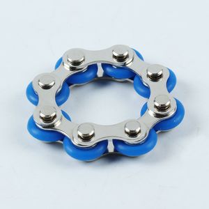 Bike Chain Toy Key Ring Fidget Spinner Gyro Hand Metal Finger Keyring Bracelet Toys Reduce Decompression Anxiety Anti Stress For Kids Adult