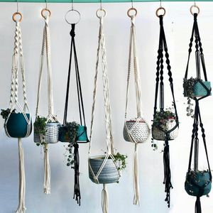 Handmade Macrame Plant Hanger: Stylish Hanging Pot Holder for Home and Garden