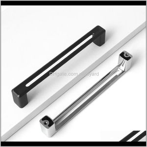 Building Supplies Home Gardenmodern Cabinet Handle Furniture Chrome Black Der Door Handles Zinc Alloy Hardware Fashion Cupboard Pull Center 1