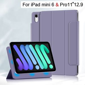 For iPad mini Case Ultra Thin Magnetic Smart Cover Pro Air Mini6 New Tablet Apple Pencil Charge With Auto Wake UP Black green orange blue purple ipad cases