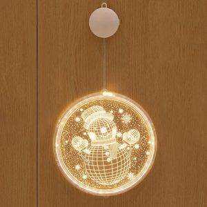 Christmas Decor Acrylic 3D Hanging LED party Decoration Lights Room Modeling Bedroom Holiday Lighting