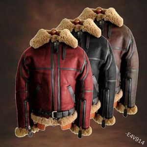 Styles Leather Jacket Fleece Mens Fur Coats Motorcycle Jackets Casual Outdoor Thermal Leather Coats Chaquetas Hombre