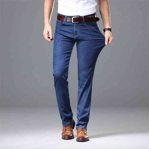 Thick Autumn Winter Jeans Men Male Straight Fit Pants Classic Denim Elasticity Fashion Trousers Heavy weight 210723