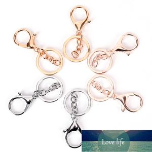 10pcs/lot Alloy Lobster Clasp Keychains Keyring DIY Craft Jewelry Making Gold Silver Plated