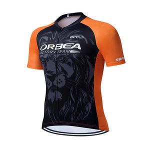 2022 ORBEA Team Cycling jersey Mens Summer Breathable Mountain bike shirt Short Sleeves Cycle Tops Racing Clothing Outdoor Bicycle Sports uniform Y22010701