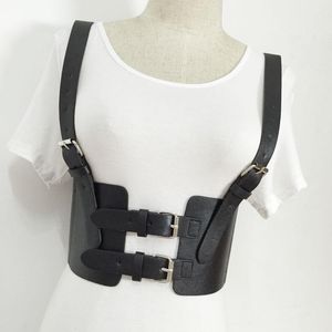 Gürtel Marke Frauen Leder Strumpfband Gürtel Käfig Bildhauerei Harness Taille Einstellbare Schulter Hosenträger Riemen Schlanken Körper Schmuck Bund