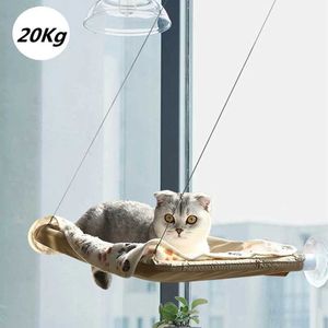 Bonitos Pet Susping Camas Suportando 20kg Cat Sunny Janela Assento Monte Pet Gato Hammock Confortável Cat Cama de Estar Pratetaria Beds 210713