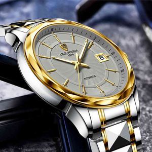 2020 Lige mode armbandsur för män Automatiska Tourbillon Mechan Man Watch Luxury Clocks Vattentäta affärsmekaniska klockor Q0524