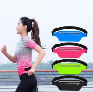 Running Belt Waist Pack för kvinnor Män Fitness träningspåse Handsfree Reflective Runner Pouch Belts No-Bounce Justerbar Sport Fanny Packs Telefonhållare