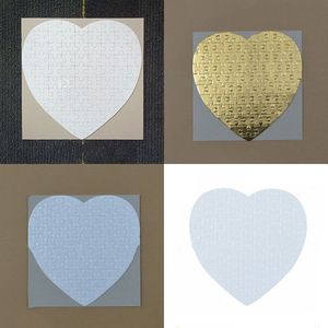 Sublimation Blank Heart Puzzles DIY Puzzle Paper Products Hearts love Shape Transfer Printing Blanks Consumables Child Toys Gifts 2252 Y2