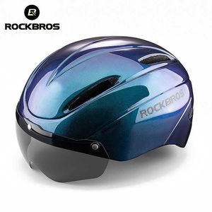 Fahrradhelme ROCKBROS Bicyc Helm EPS Integral geformter Breathab Fahrradhelm Männer Frauen Goggs ns MTB Rennrad Helm Zubehör HKD230626