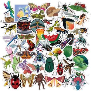 Pack of 50pcs grossist söta insekter klistermärken för bagage skateboard anteckningsbok hjälm vattenflaska bil dekaler barn gåvor