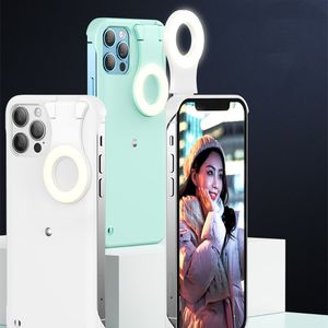 IP 12の携帯電話のケースライトモバイルケースライブLEDリングフラッシュ11保護カバーX