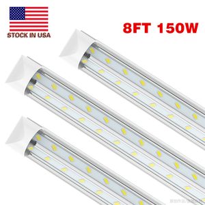 SMD5730 150W 8FT LED Shop Light Fixture, 8 Foot T8 LED Tube Lights Fixtures for Garage Warehouse Basement, Workshop, High Output