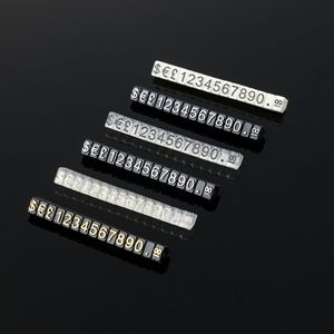 10 Şeritler Mini Fiyat Küpleri Etiketler Montaj Blokları Kombine Numarası Basamak Tag Burcu İzle Kuyumcular Pop Fiyatlandırma Ekran Standı Çerçeve