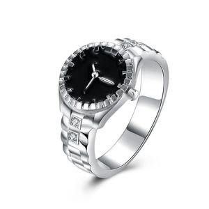 Frauen Persönlichkeit Senior Nische Zeigefinger Ring Mode Kreative Chic Uhr Form Design Ring Weiblichen Schmuck Geschenk