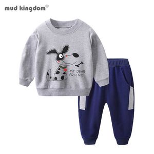 Mudkingdom Ragazzi Jogger Outfits Simpatico Cartone Animato Animale Dinosauro Modello Pantaloni Set per Bambini 210615