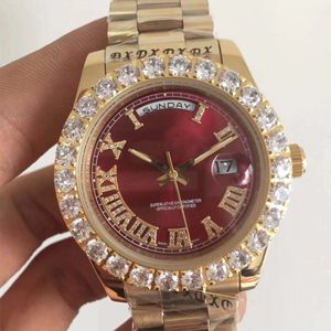 Orologio meccanico automatico da uomo, diametro 43 mm, set di diamanti fatti a mano, doppio calendario, vita impermeabile, scelta della star della moda di lusso