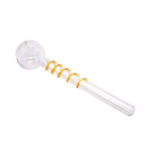 Pyrex Spiral Glass Pipes Multi Colors Sturdy Unbreakable Tobacco Hand Pipe Filters Holder For Oil Dab Rig Burner