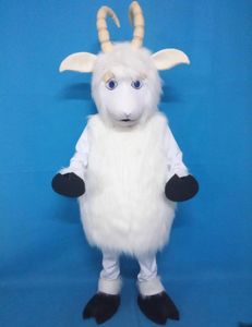 Halloween Branco Ovelha Mascote Top Quality Traje Tema Personagem Carnaval Adulto Tamanho Fursuit Natal Aniversário Festa Vestido