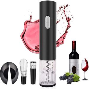 Wine Electric Bottle Opener Decanter Stopper Electric Corkscrew Foil Cutter Cork Out Air Pump Opener Tool Accessories 210915