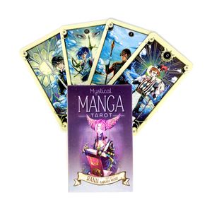 Mystische Manga-Tarotkarten, Anleitung, Wahrsagerei, Unterhaltung, Partys, Brettspiel, PDF-Handbuch, unterstützt den Großhandel, 78 Blatt/Box