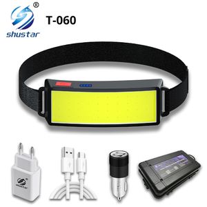 Soft Light Headlamp with COB Wick Headlight Beads Wide Range of Lighting Not Dazzling Built-in Rechargeable Lithium Battery