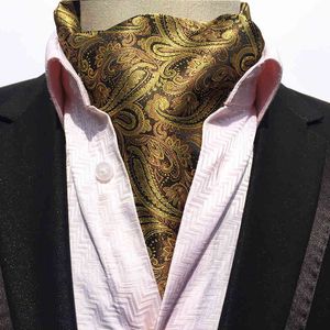 Britse vintage polka dot jacquard mannen lange zijde cravat ascot zakdoek heren bruiloft banden