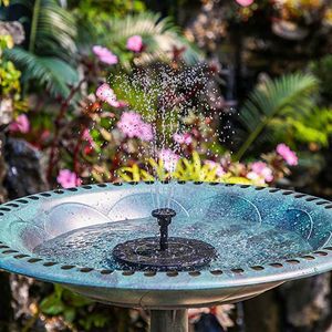 Solar Powered Fountain Water Sug Cups för Home Courtyard Garden Pool Pond Birds Baths Pump Decor 210713