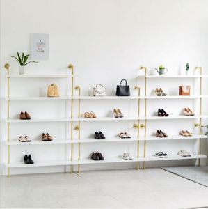 Commercial Furnitures Shoe store racks on Wall multi-layer display shelf bag rack cabinet