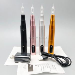 4 colors Wireless PMU Machine Microblading Permanent Makeup Beauty Tattoo Pen with Cartridges 220214