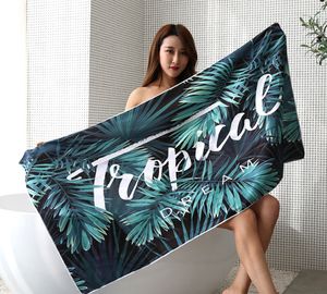 O mais recente toalha de praia impressa 140x70cm, estilo de verão, fibra ultra-fina, secagem rápida, à prova de sol, secagem rápida e versátil, suporte logotipo personalizado