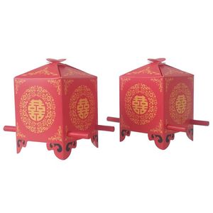 Chinese Wedding Favor Boxes al por mayor-Regalo Wrap Pack Chino Tradicional Tradicional Sedan Sedan Sedan Style Wedding Ducha Favor de Candy Cajas