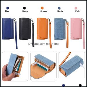 Skrzynki Bins Housee Organization Home Ogród Ochrony Ochronna ER Posiadacza Przewozi Pole Smycz Leather Portable Electronic Papieros Case