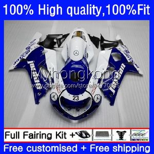 Injection Mold Fairings For SUZUKI GSX-R750 K1 750CC GSXR600 GSXR-750 01-03 19No.7 GSXR 600 750 CC 01 02 03 600CC GSXR-600 GSXR750 2001 2002 2003 OEM Bodys Factory Blue hot