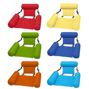 Uppblåsbara flottor Tubes Swimming Floating Chair Pool Party Float Bed Seat Water Portable Lounger Skum Tillbaka